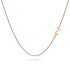 Bold Alphabet Letter Initial Charm Necklace in Rose Gold Tone